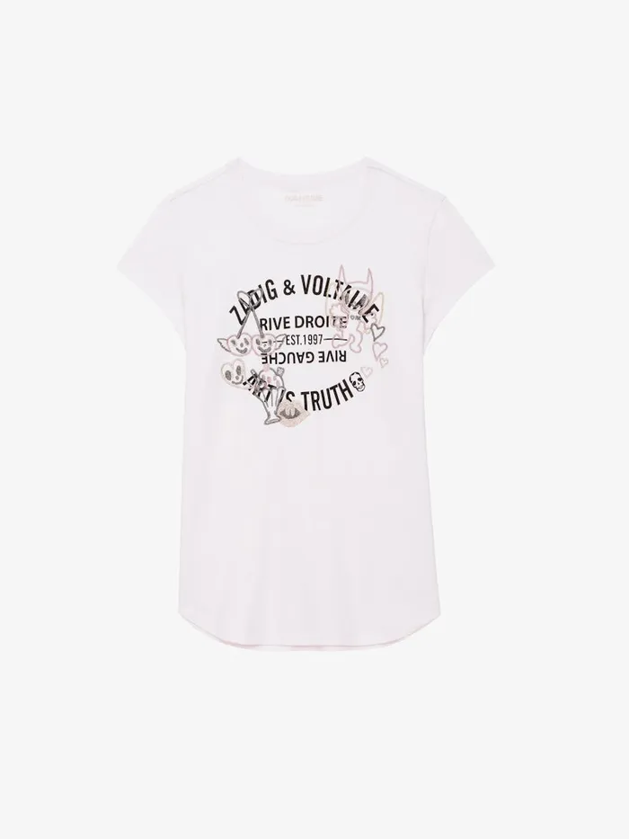 Women Zadig and Voltaire TShirts Woop Insignia Tshirt Parme