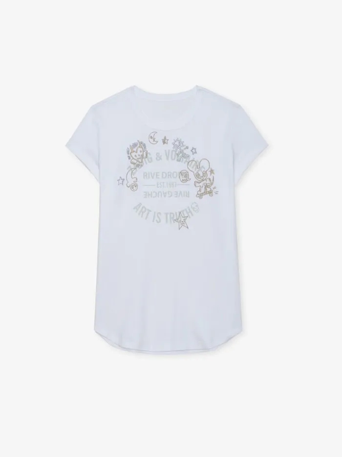 Women Zadig and Voltaire TShirts Woop Insignia Tshirt White