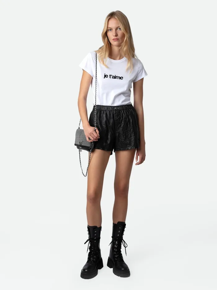 Women Zadig and Voltaire TShirts Woop Je Taime Tshirt White