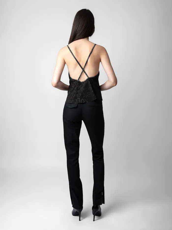 Women Zadig and Voltaire Tops and Shirts Callo Jac Camisole Black