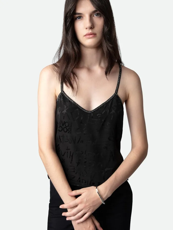 Women Zadig and Voltaire Tops and Shirts Callo Jac Camisole Black