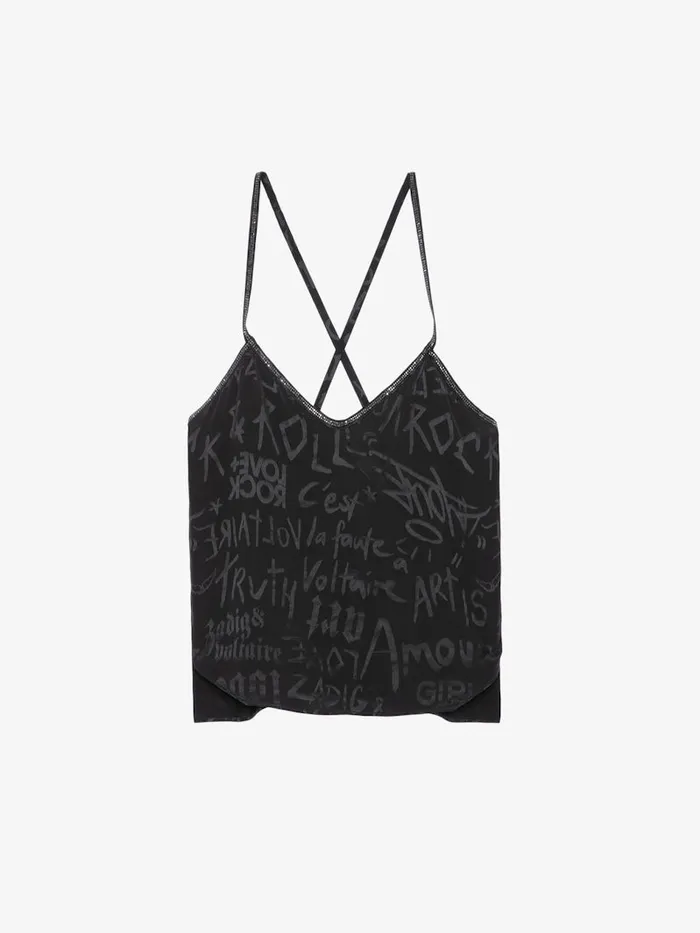 Women Zadig and Voltaire Tops and Shirts Callo Jac Camisole Black