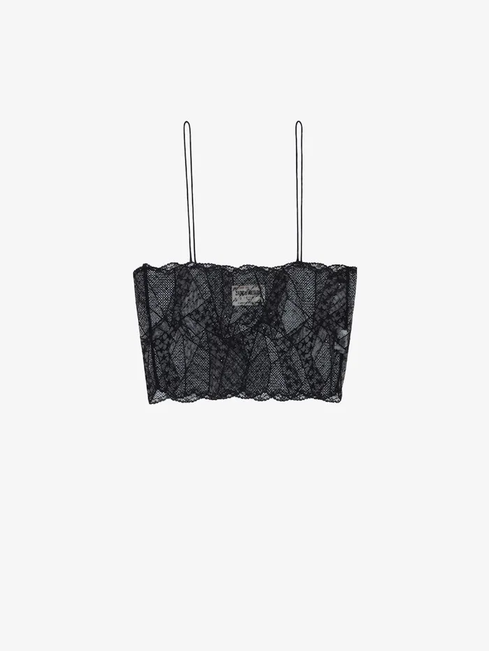 Women Zadig and Voltaire Tops and Shirts Cariana Diamant Camisole Black