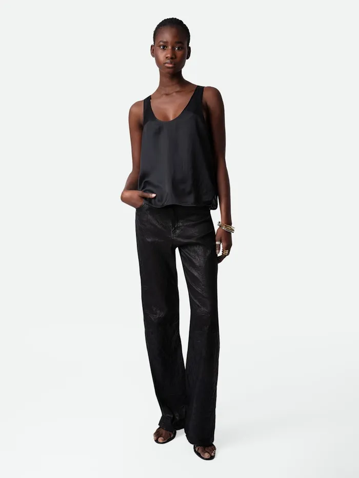 Women Zadig and Voltaire Tops and Shirts Carys Satin Top Black