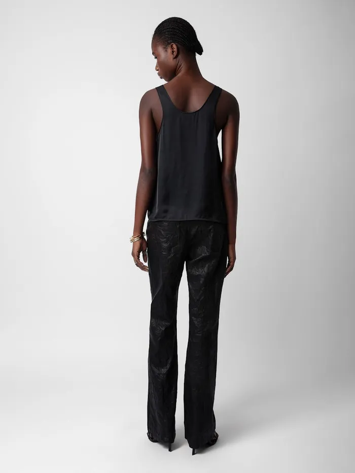 Women Zadig and Voltaire Tops and Shirts Carys Satin Top Black