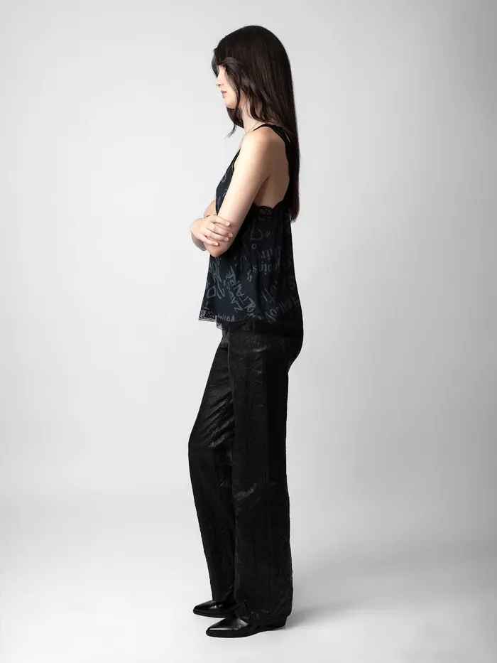 Women Zadig and Voltaire Tops and Shirts Chou Crepe Camisole Black