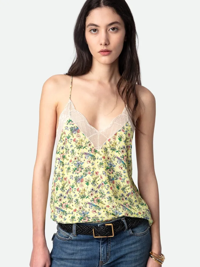 Women Zadig and Voltaire Tops and Shirts Christy Silk Camisole Cedra