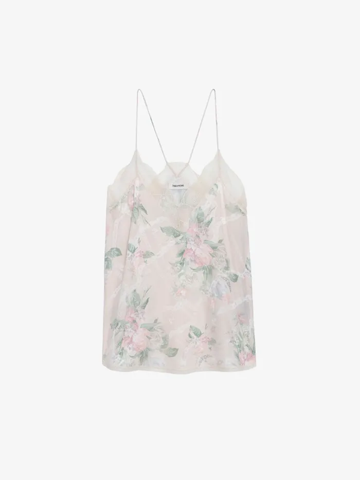 Women Zadig and Voltaire Tops and Shirts Christy Silk Camisole Mastic