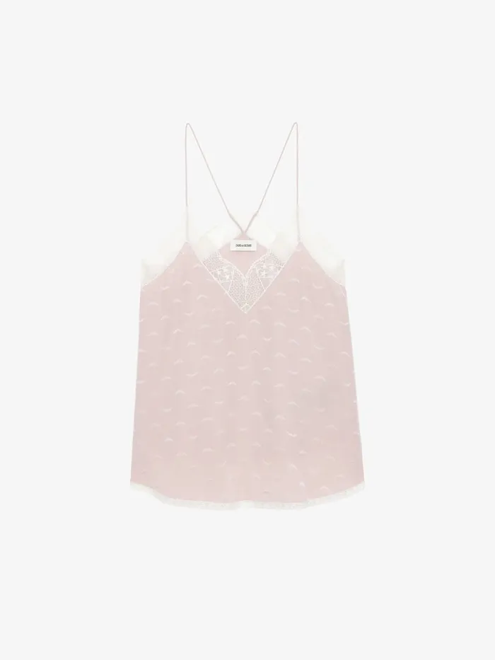 Women Zadig and Voltaire Tops and Shirts Christy Silk Jacquard Camisole Primrose