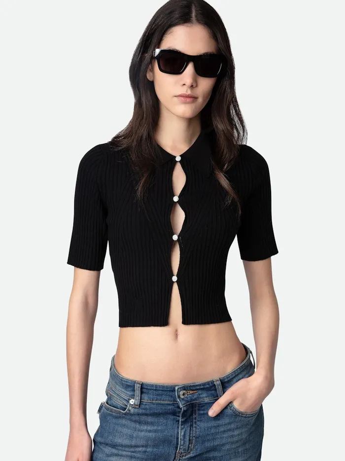 Women Zadig and Voltaire Tops and Shirts Lyam Top Black