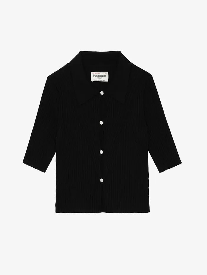 Women Zadig and Voltaire Tops and Shirts Lyam Top Black