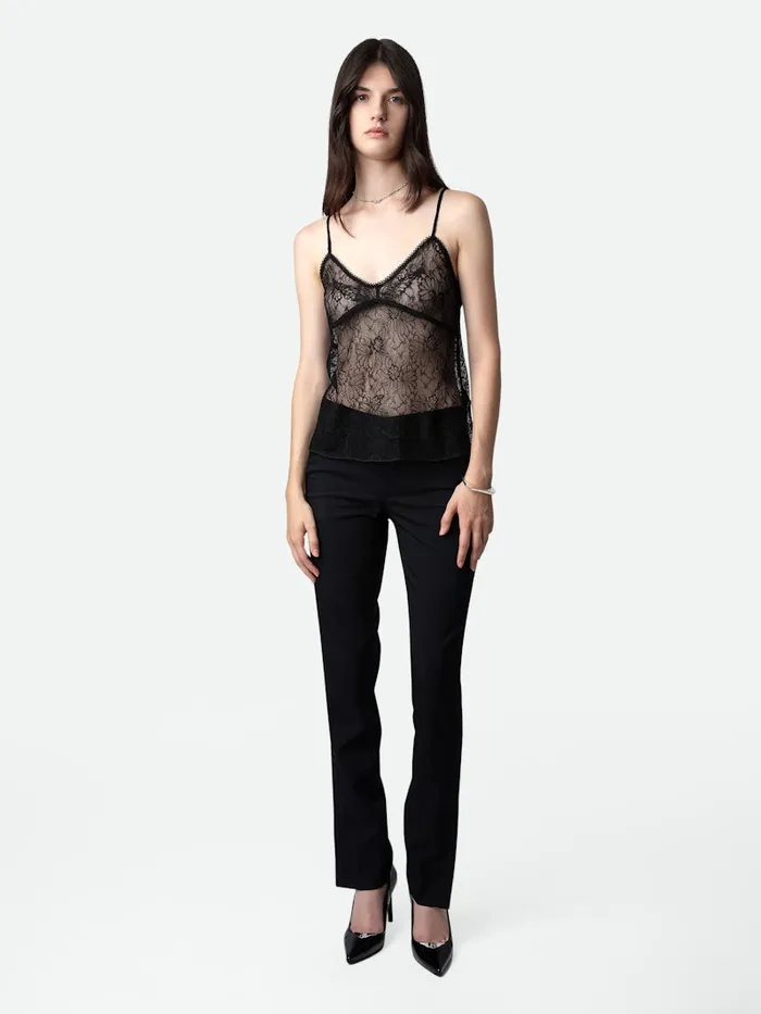 Women Zadig and Voltaire Tops and Shirts Lyzig Camisole Black