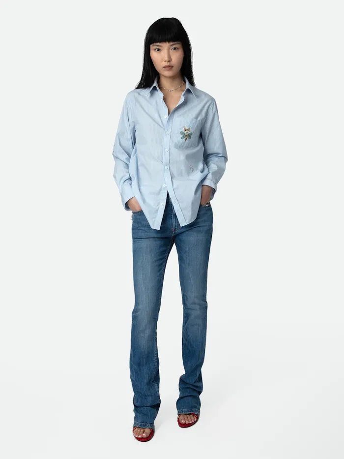Women Zadig and Voltaire Tops and Shirts Taskiz Shirt Blue