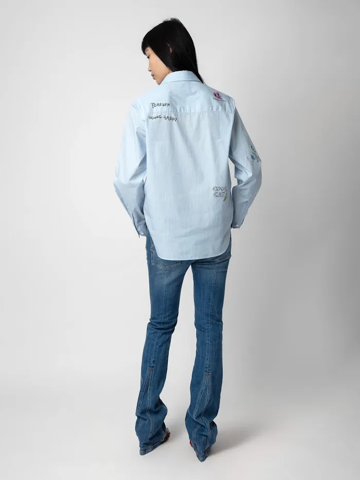 Women Zadig and Voltaire Tops and Shirts Taskiz Shirt Blue