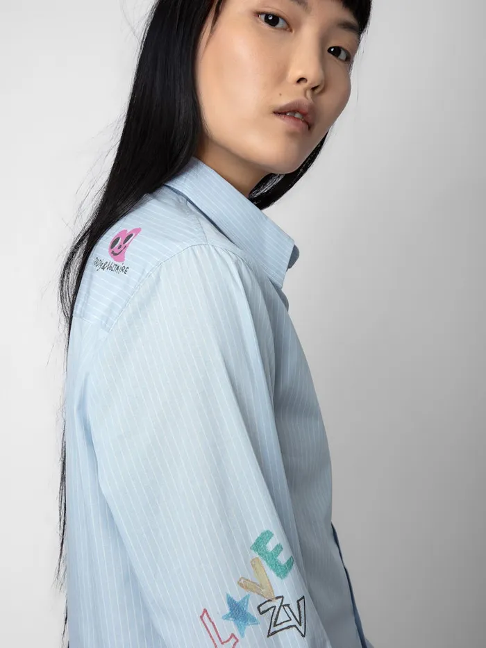 Women Zadig and Voltaire Tops and Shirts Taskiz Shirt Blue