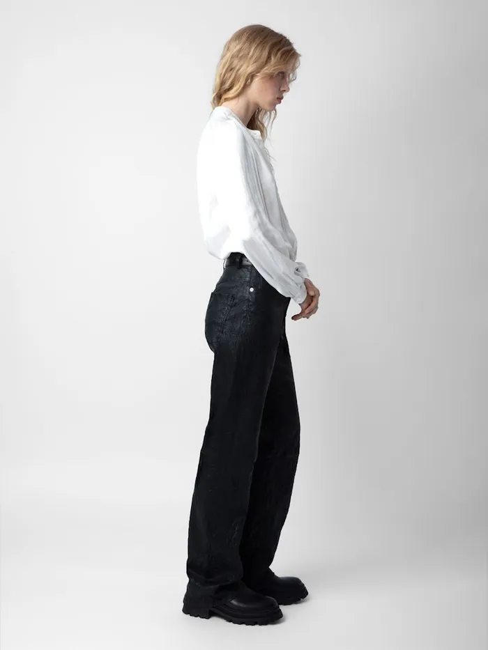 Women Zadig and Voltaire Tops and Shirts Tchin Satin Blouse Judo