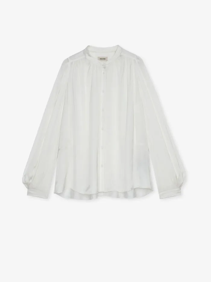 Women Zadig and Voltaire Tops and Shirts Tchin Satin Blouse Judo