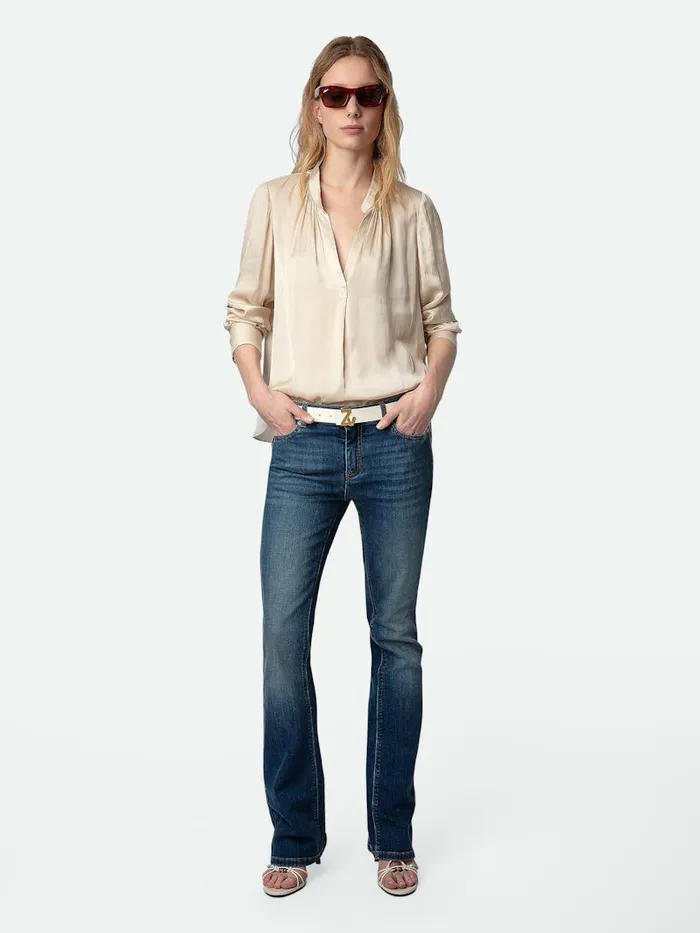 Women Zadig and Voltaire Tops and Shirts Tink Satin Blouse Scout