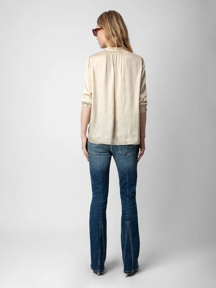 Women Zadig and Voltaire Tops and Shirts Tink Satin Blouse Scout