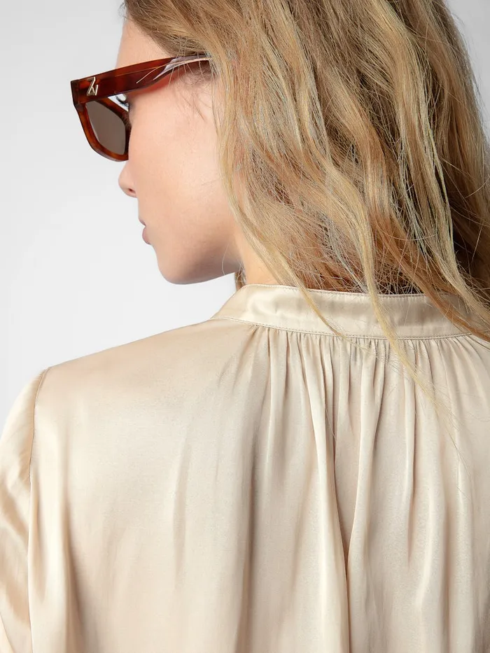 Women Zadig and Voltaire Tops and Shirts Tink Satin Blouse Scout