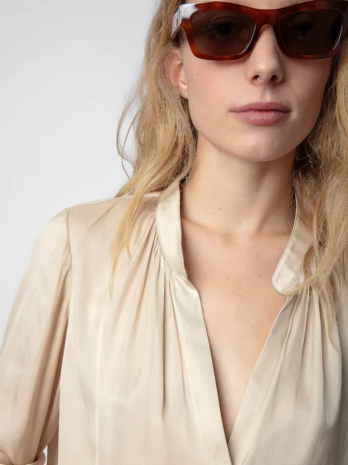 Women Zadig and Voltaire Tops and Shirts Tink Satin Blouse Scout