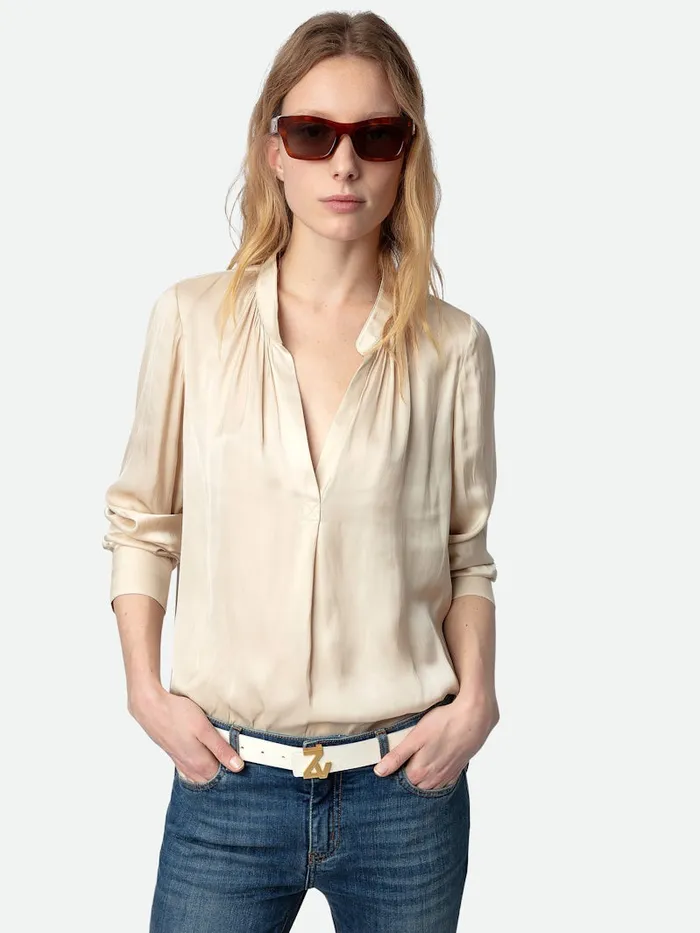Women Zadig and Voltaire Tops and Shirts Tink Satin Blouse Scout