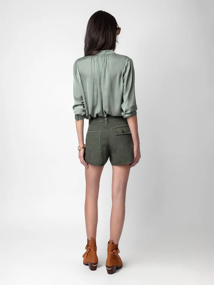Women Zadig and Voltaire Tops and Shirts Tink Satin Blouse Treillis