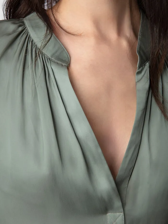 Women Zadig and Voltaire Tops and Shirts Tink Satin Blouse Treillis