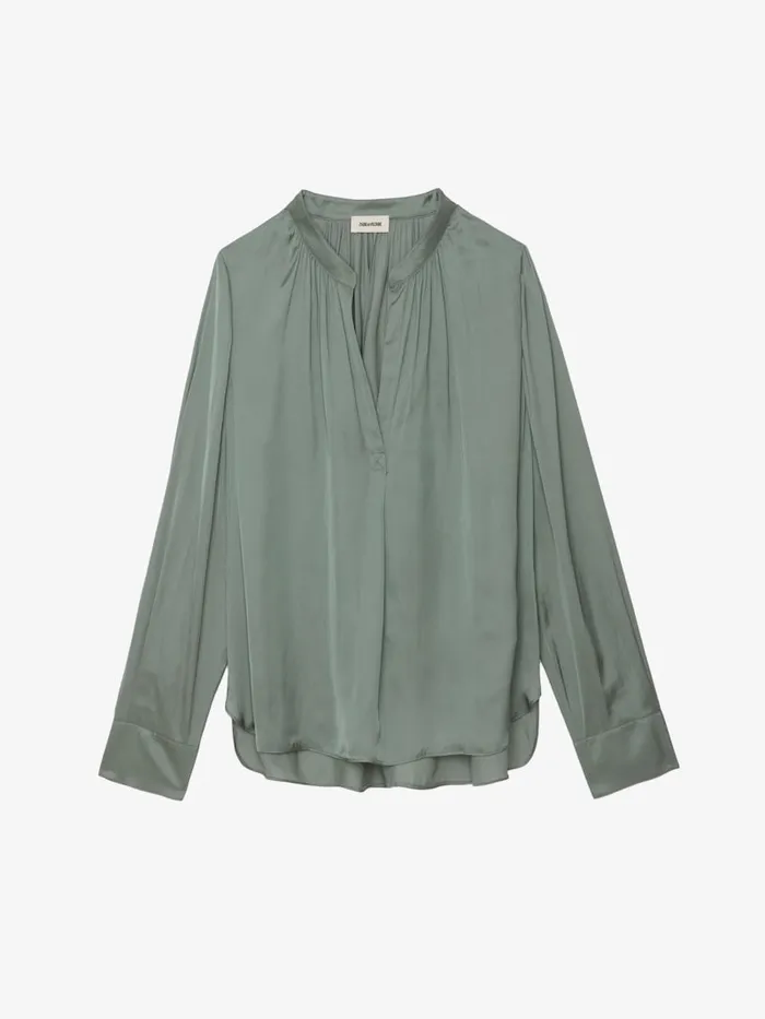 Women Zadig and Voltaire Tops and Shirts Tink Satin Blouse Treillis