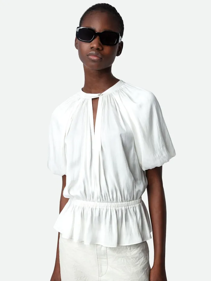 Women Zadig and Voltaire Tops and Shirts Tomina Satin Blouse Judo