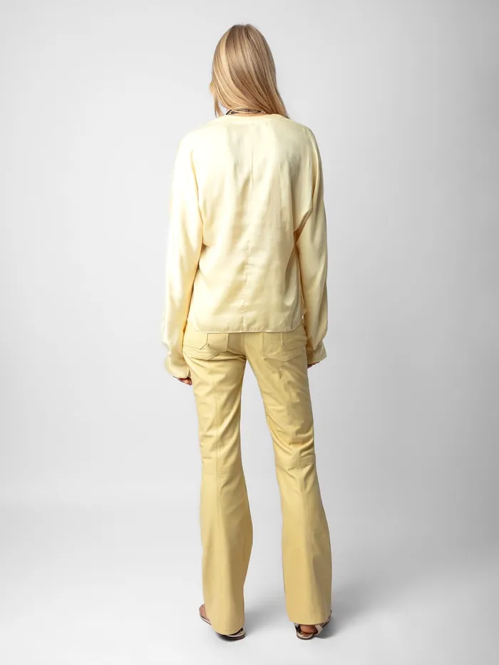 Women Zadig and Voltaire Tops and Shirts Tonastir Satin Blouse Shea