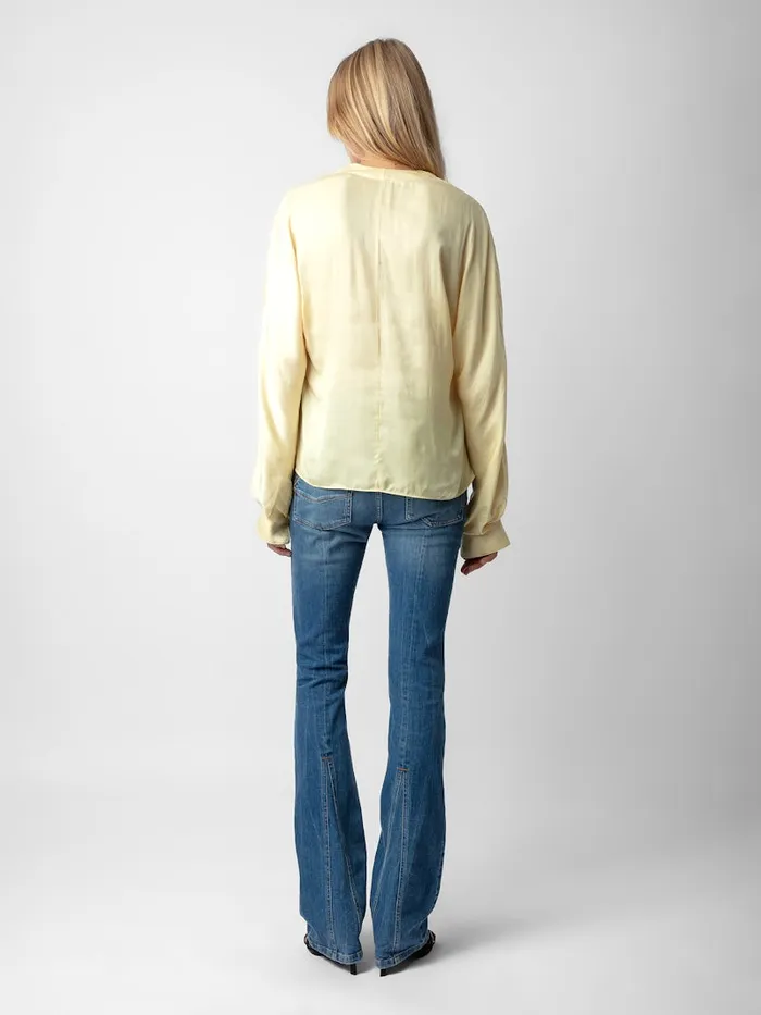 Women Zadig and Voltaire Tops and Shirts Tonastir Satin Blouse Shea