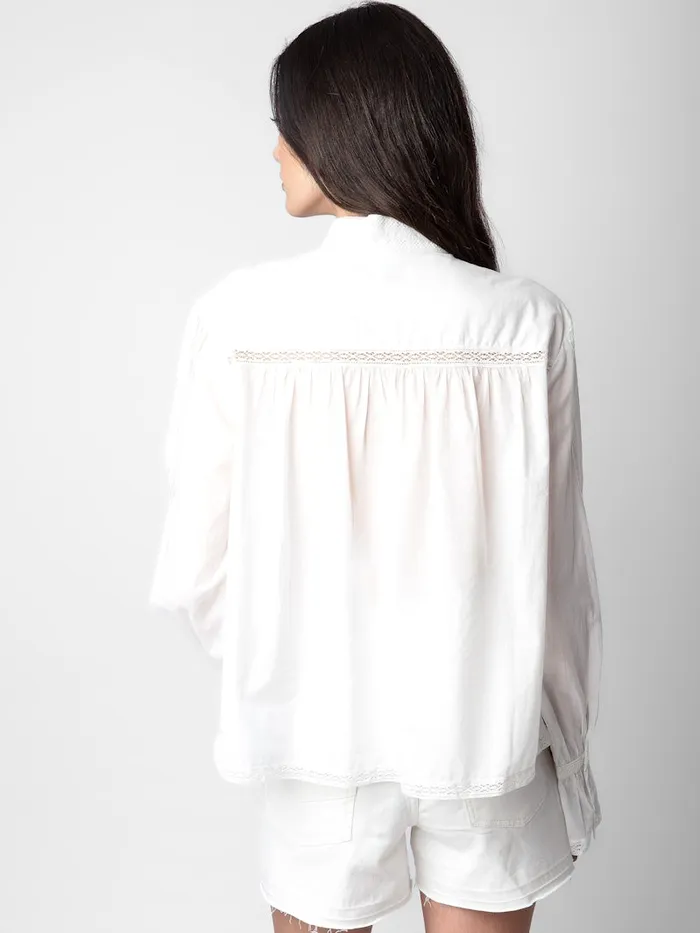 Women Zadig and Voltaire Tops and Shirts Tricia Shirt White