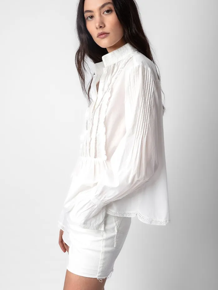Women Zadig and Voltaire Tops and Shirts Tricia Shirt White