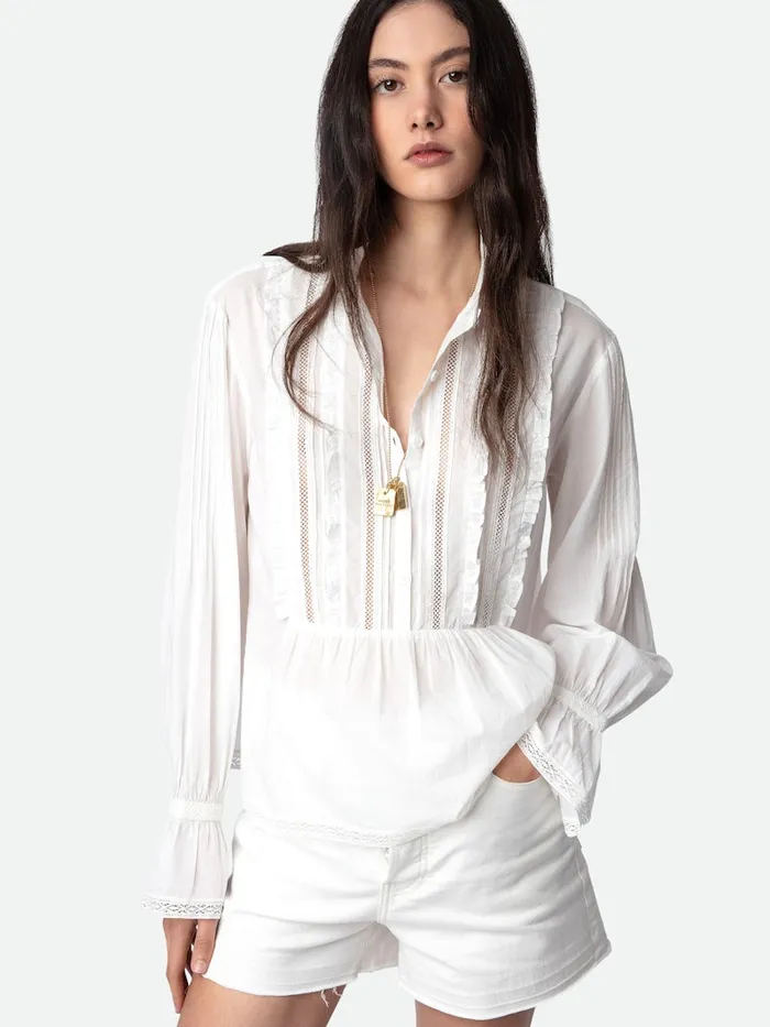 Women Zadig and Voltaire Tops and Shirts Tricia Shirt White