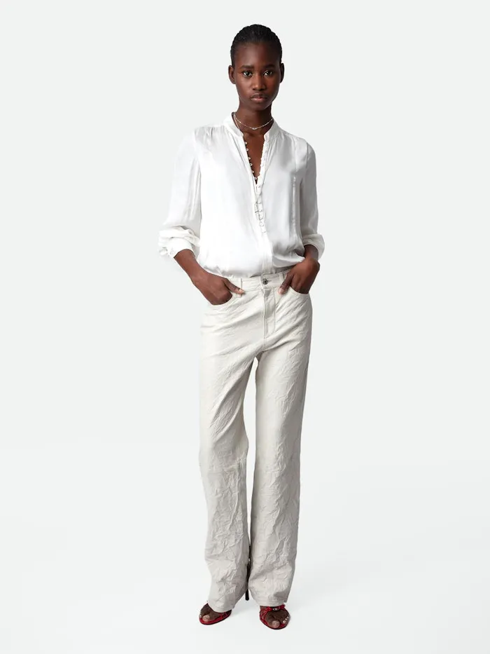 Women Zadig and Voltaire Tops and Shirts Twina Satin Blouse Judo