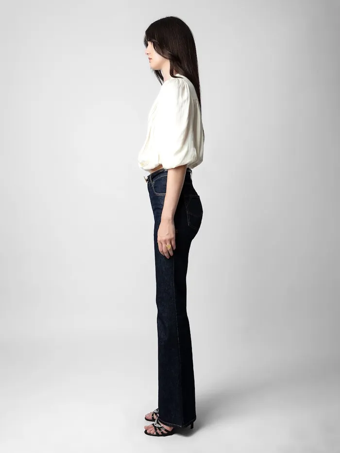 Women Zadig and Voltaire Tops and Shirts Tyfon Satin Top Sugar