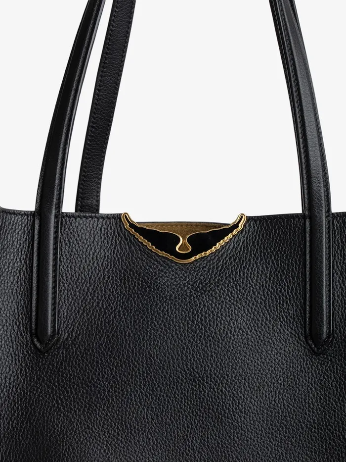 Women Zadig and Voltaire Tote Bags Le Borderline Bag Noir Record Women Zadig and Voltaire Tote Bags Le Borderline Bag Noir Record