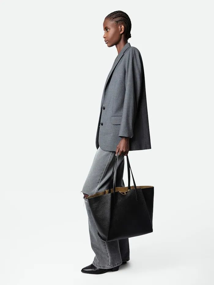 Women Zadig and Voltaire Tote Bags Le Borderline Bag Noir Record Women Zadig and Voltaire Tote Bags Le Borderline Bag Noir Record
