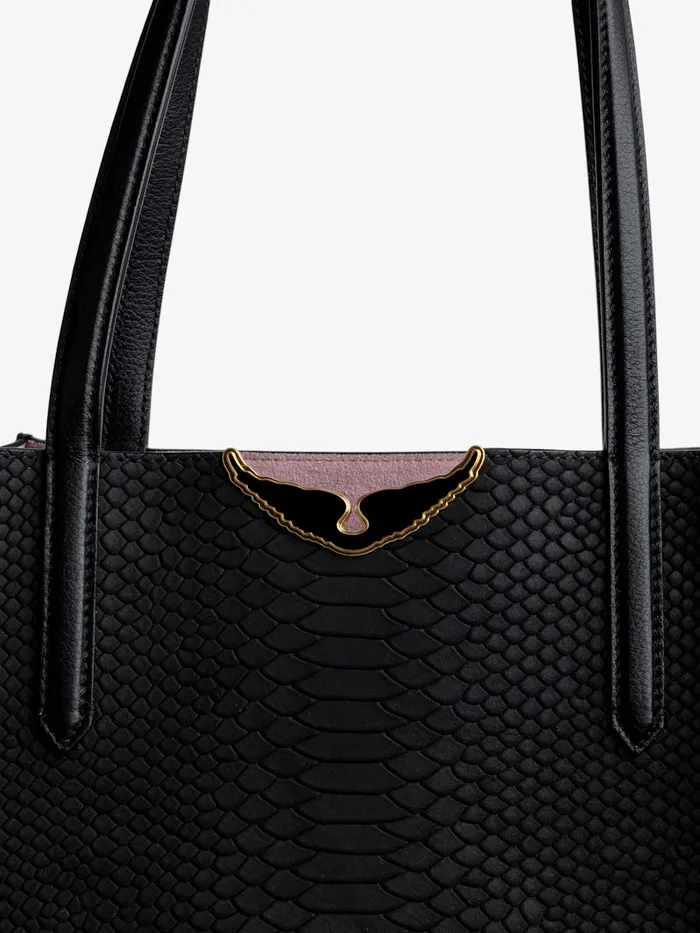 Women Zadig and Voltaire Tote Bags Le Borderline Soft Savage Bag Black