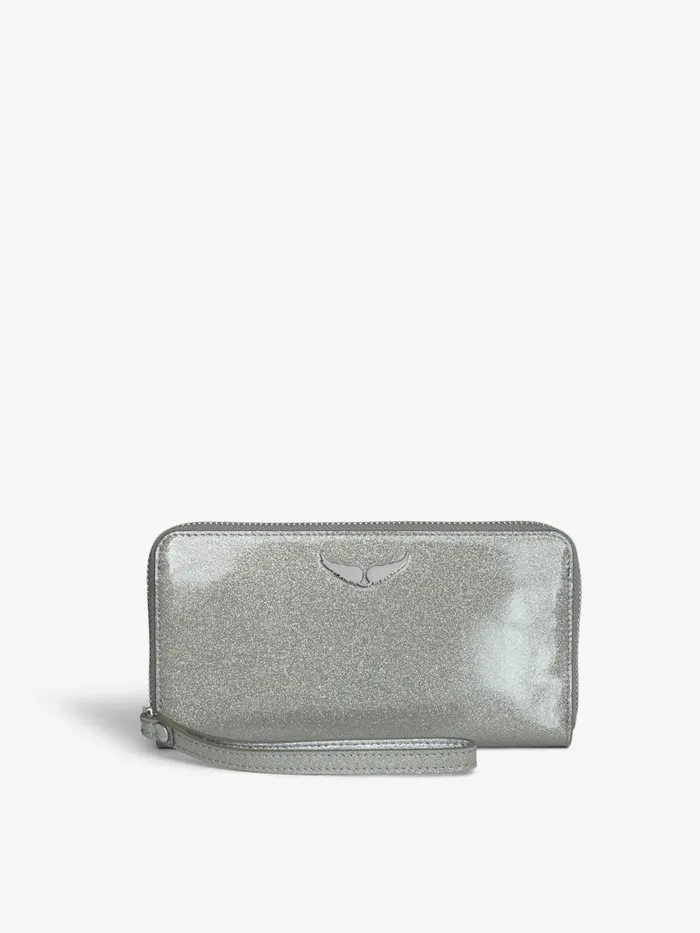 Women Zadig and Voltaire Wallets and Leather Goods Compagnon Infinity Patent Wallet Silver Women Zadig and Voltaire Wallets and Leather Goods Compagnon Infinity Patent Wallet Silver