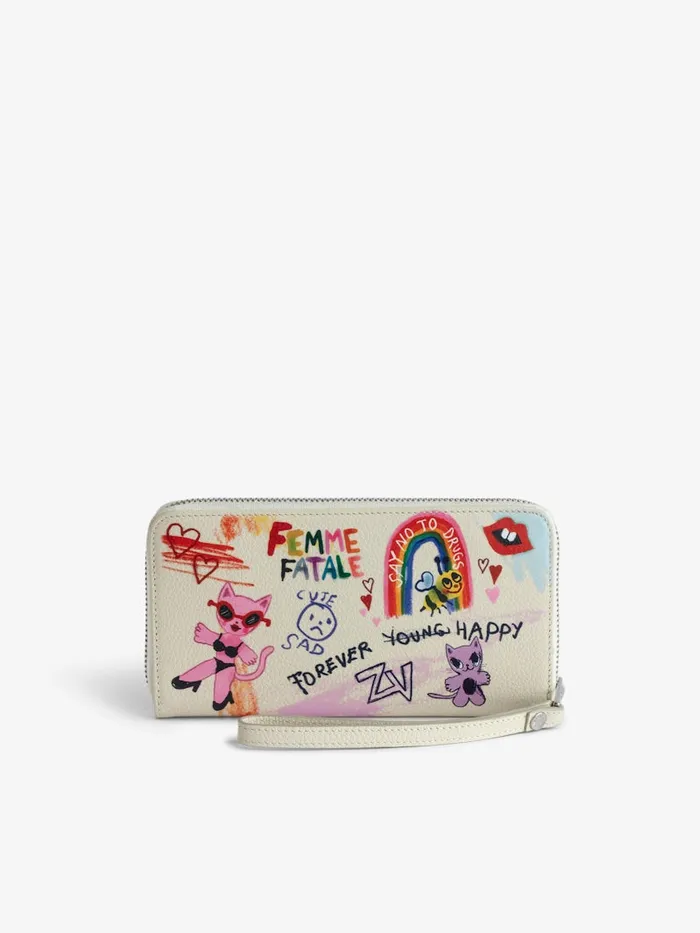 Women Zadig and Voltaire Wallets and Leather Goods Compagnon Wallet Flash