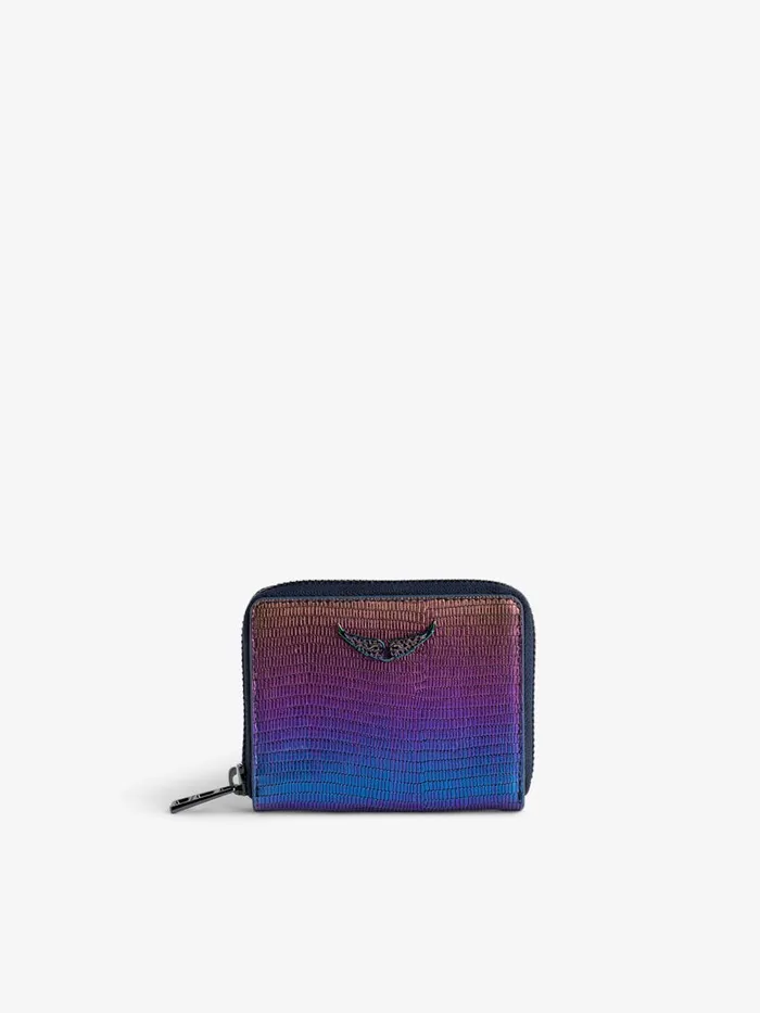 Women Zadig and Voltaire Wallets and Leather Goods Mini ZV Embossed Coin Purse Rainbow Women Zadig and Voltaire Wallets and Leather Goods Mini ZV Embossed Coin Purse Rainbow
