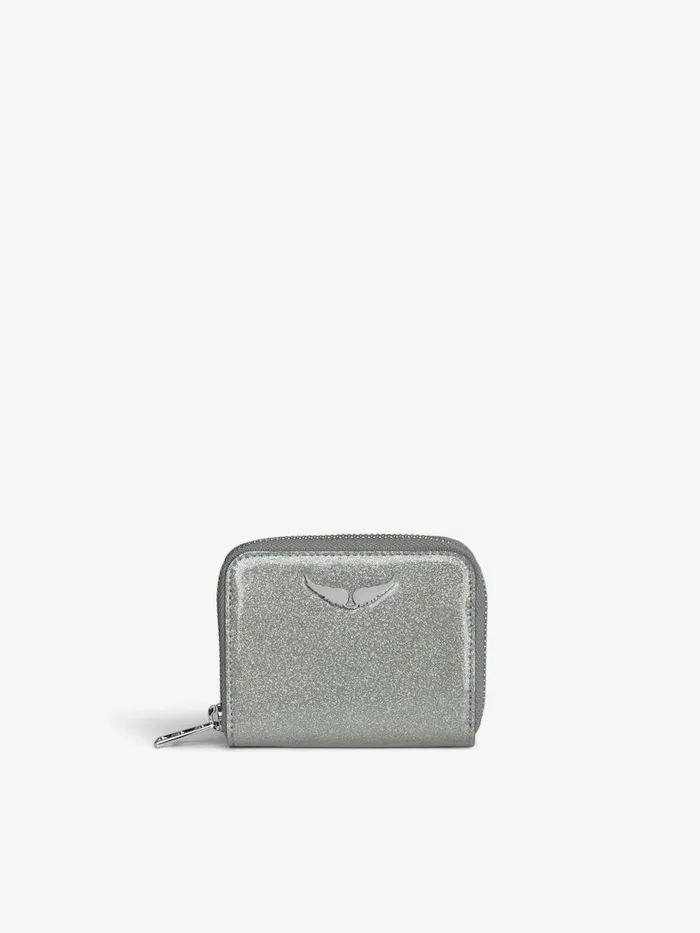 Women Zadig and Voltaire Wallets and Leather Goods Mini ZV Infinity Patent Coin Purse Silver Women Zadig and Voltaire Wallets and Leather Goods Mini ZV Infinity Patent Coin Purse Silver