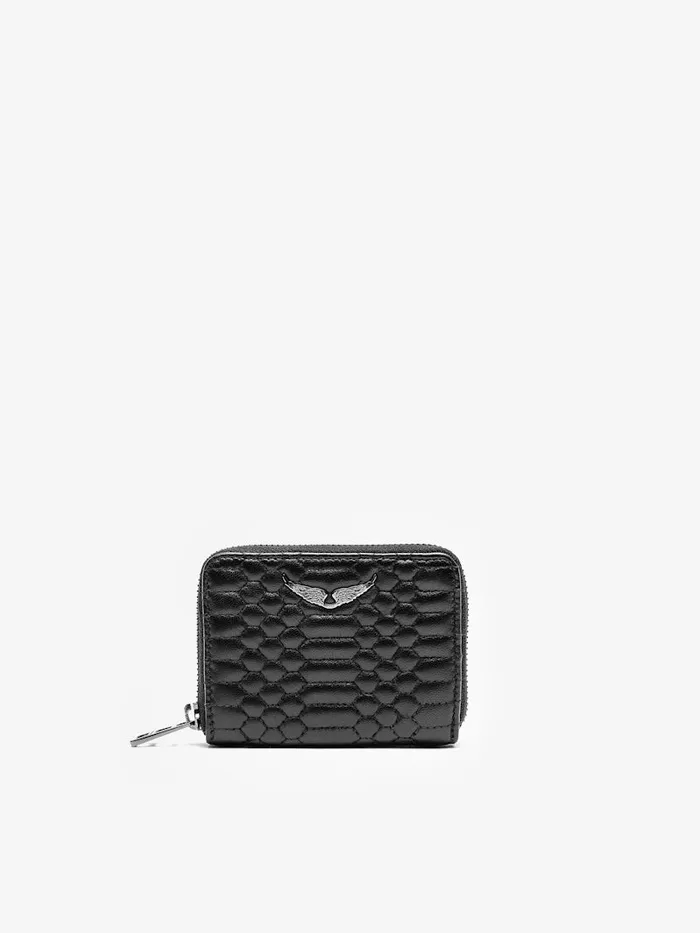 Women Zadig and Voltaire Wallets and Leather Goods Mini Zv Matelasse Wallet Black Women Zadig and Voltaire Wallets and Leather Goods Mini Zv Matelasse Wallet Black
