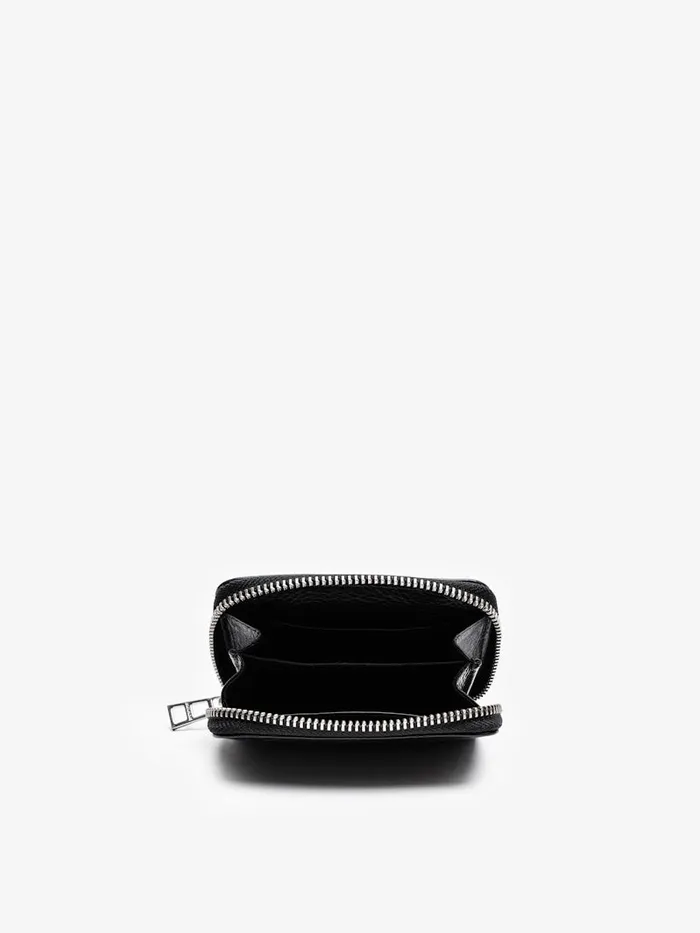 Women Zadig and Voltaire Wallets and Leather Goods Mini ZV Wallet Black