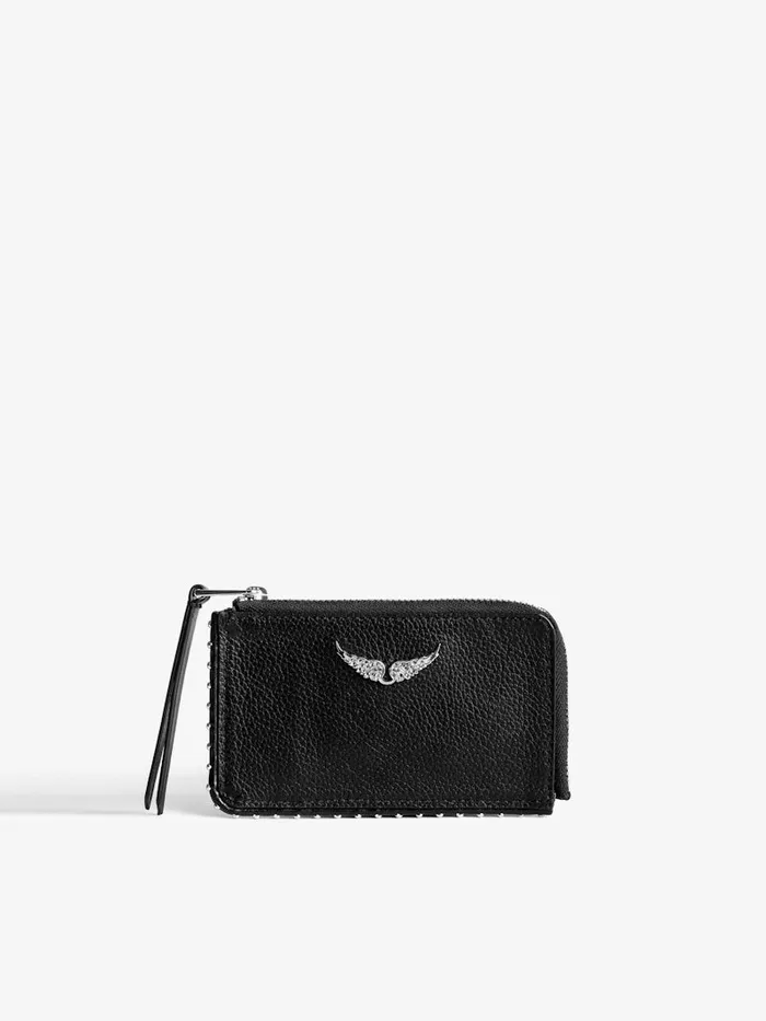 Women Zadig and Voltaire Wallets and Leather Goods ZV Card Card Holder Black