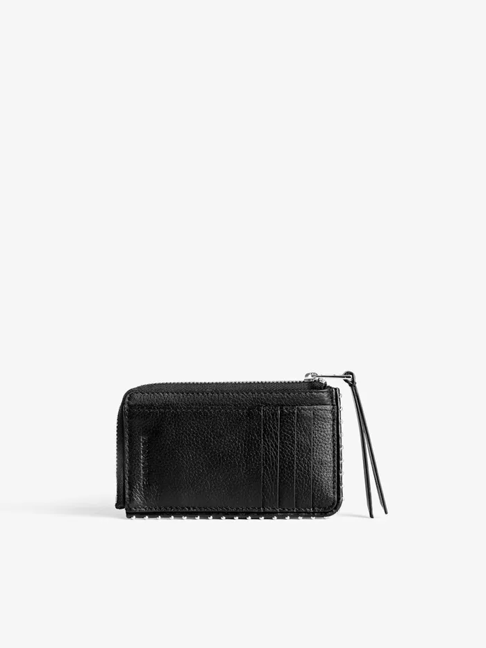 Women Zadig and Voltaire Wallets and Leather Goods ZV Card Card Holder Black