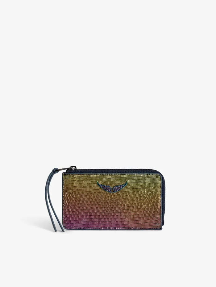 Women Zadig and Voltaire Wallets and Leather Goods ZV Card Card Holder Rainbow Women Zadig and Voltaire Wallets and Leather Goods ZV Card Card Holder Rainbow