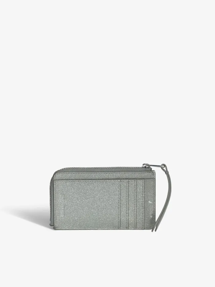 Women Zadig and Voltaire Wallets and Leather Goods ZV Card Card Holder Silver